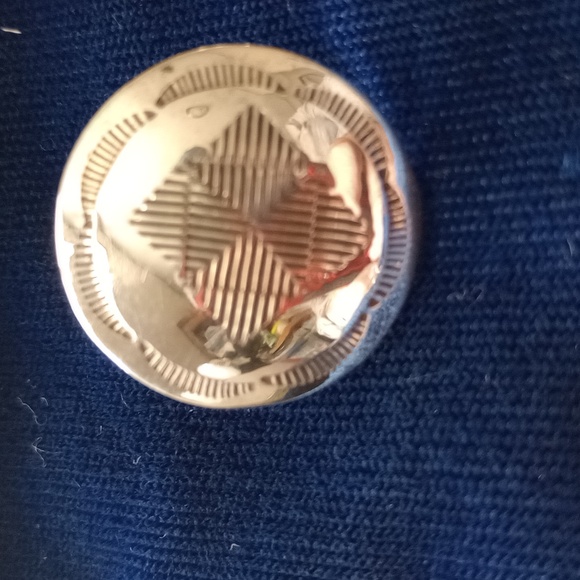 Zuni Sterling Silver Round Earrings with Texture Design Signed Myron Panteah - Picture 11 of 14